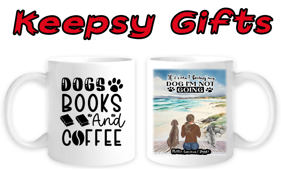 Woman & Two Dogs 11oz Personalised Mugs - Left-Side Quote