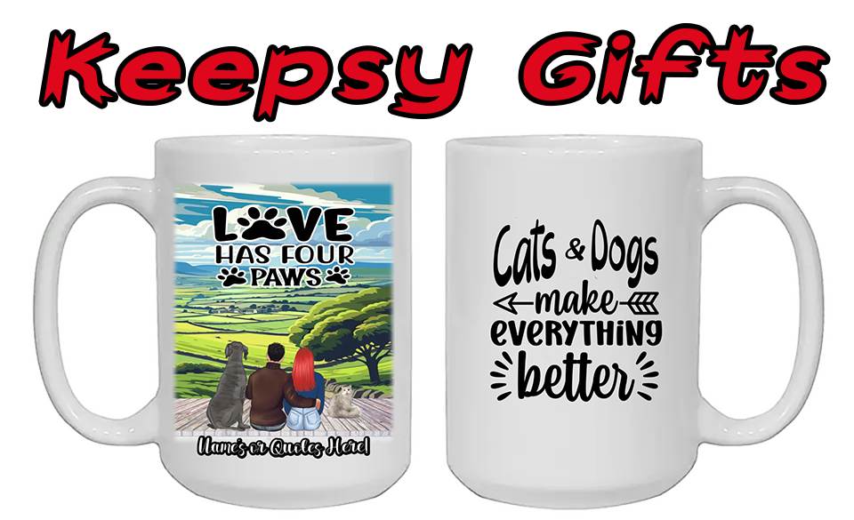 Couple & Up To Four Cats or Dogs 15oz Personalised Mugs - Right-Side Quote