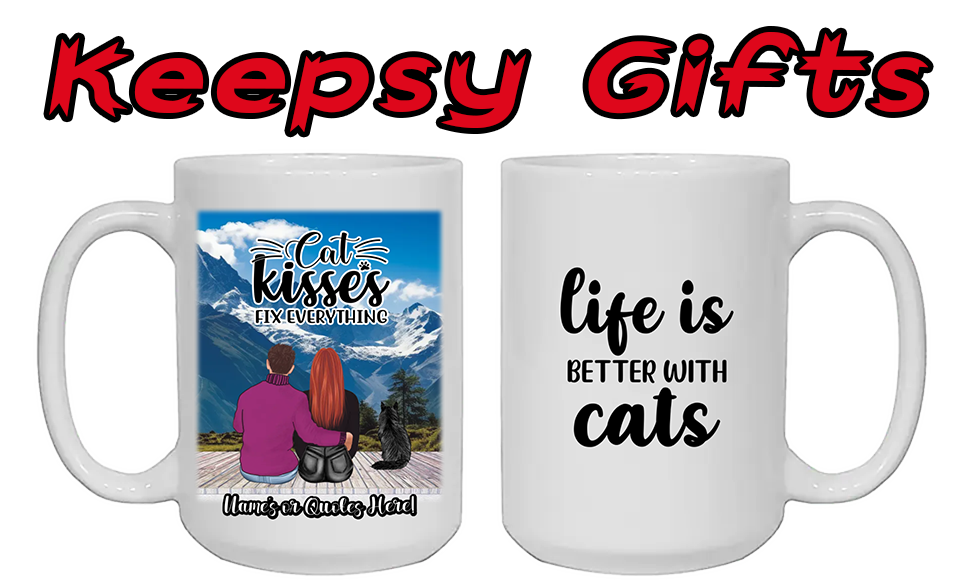 Couple & Up To Four Cats 15oz Personalised Mugs - Right-Side Quote