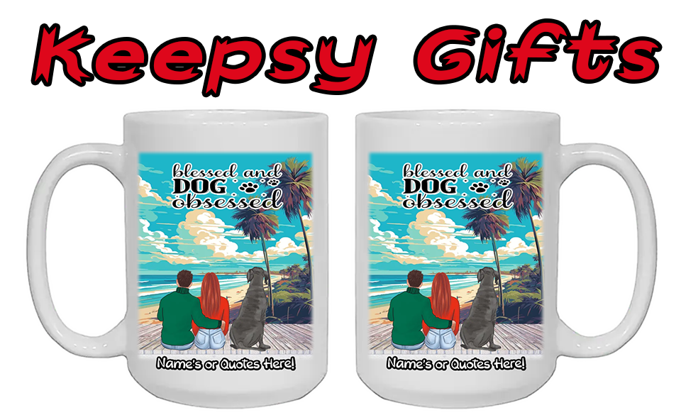 Couple & Up To Four Dogs 15oz Personalised Mugs