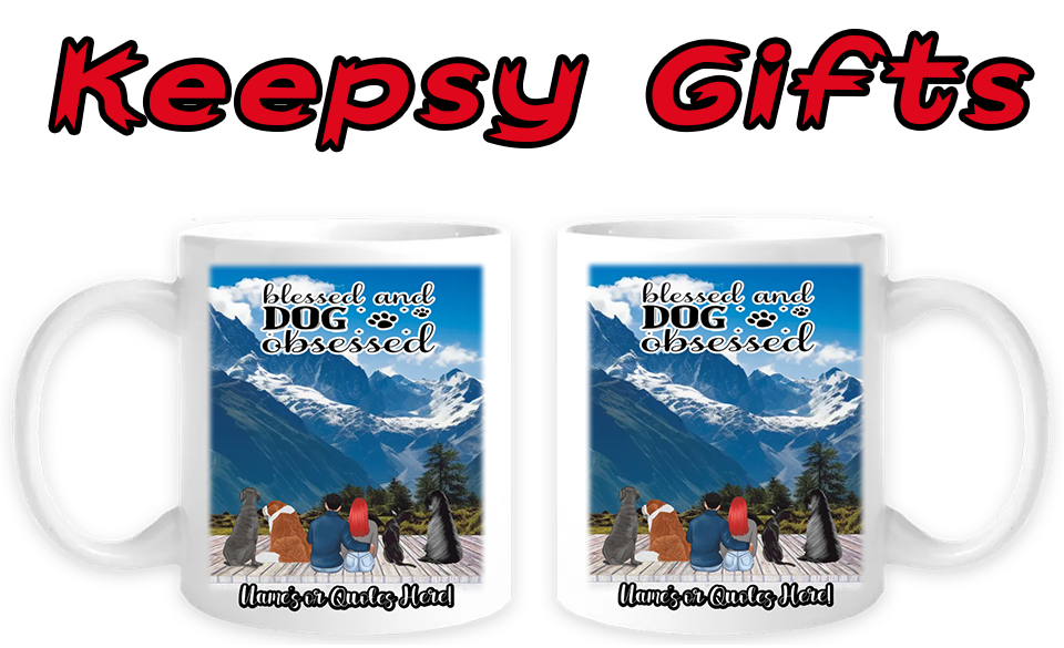 Couple & Up To Four Dogs 11oz Personalised Mugs