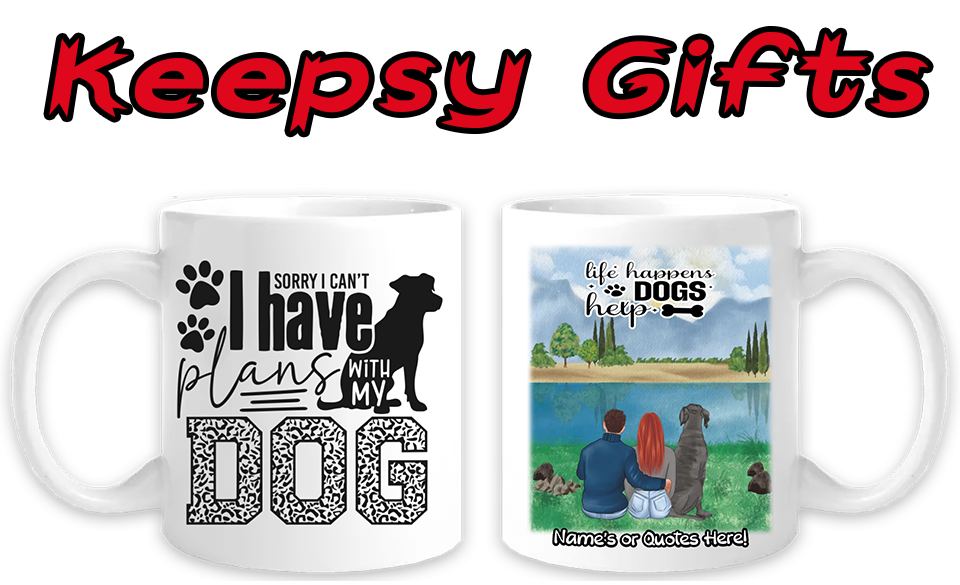Couple & Up To Four Dogs 11oz Personalised Mugs - Left-Side Quote