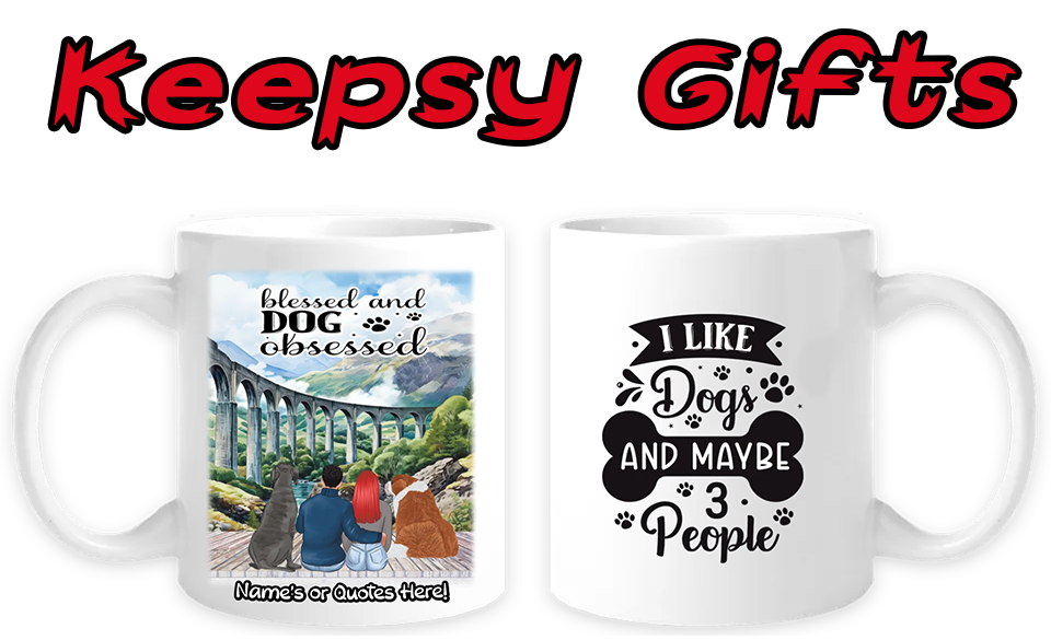 Couple & Up To Four Dogs 11oz Personalised Mugs - Right-Side Quote