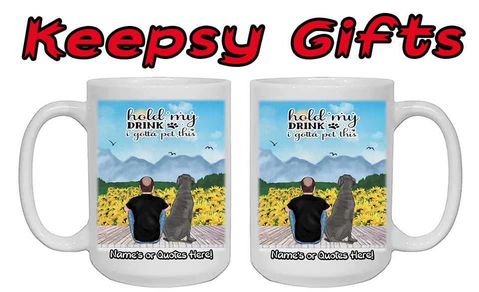 Man & Up To Four Dogs 15oz Personalised Mugs