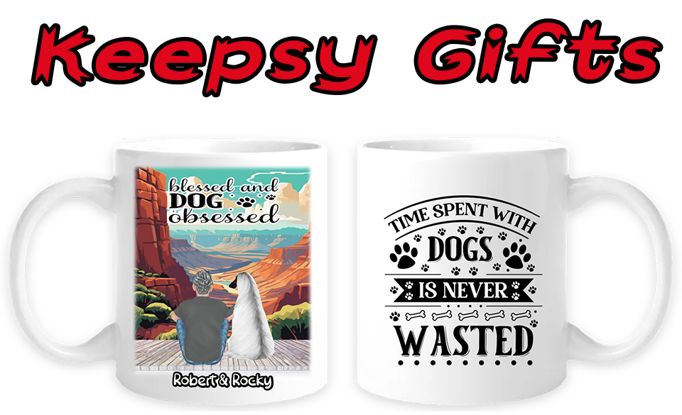 Man & Up To Four Dogs 11oz Personalised Mugs - Right-Side Quote