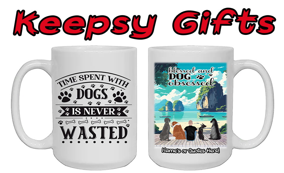 Man & Up To Four Dogs 15oz Personalised Mugs - Left-Side Quote