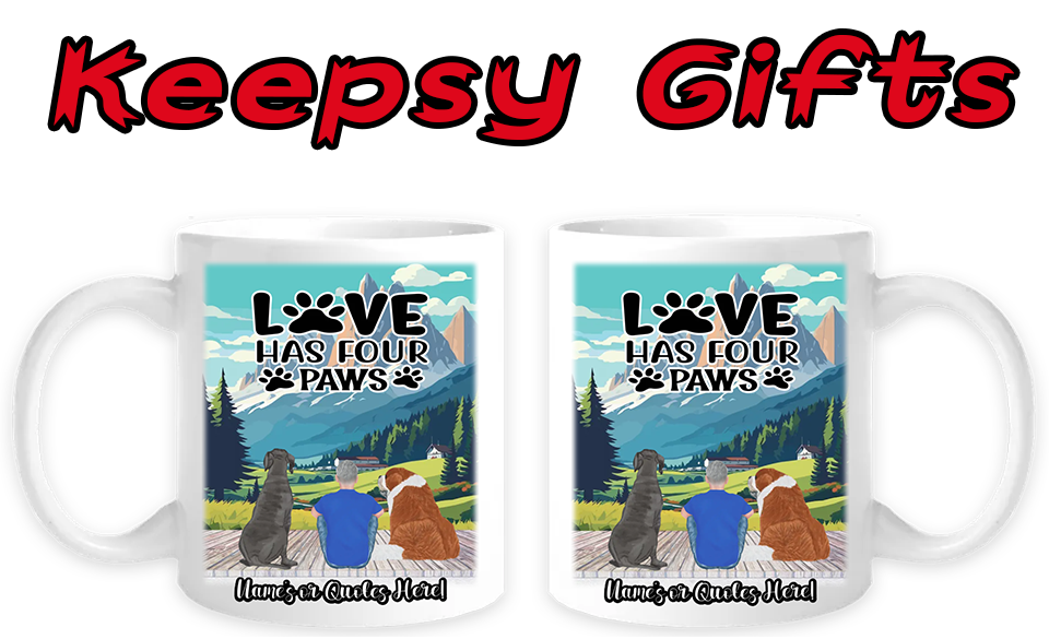 Man & Up To Four Dogs 11oz Personalised Mugs
