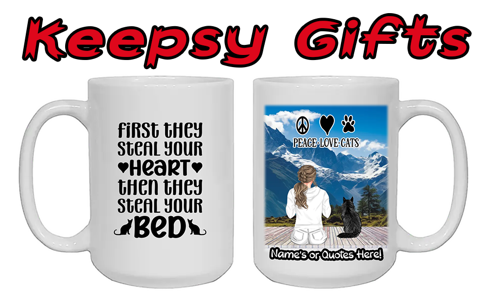 Woman & Up To Four Cats 15oz Personalised Mugs - Left-Side Quote