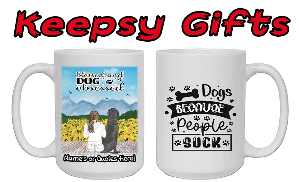 Woman & Up To Four Dogs 15oz Personalised Mugs - Right-Side Quote
