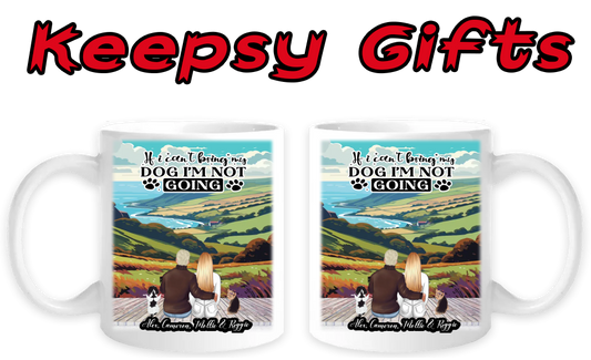 Couple & Two Dogs 11oz Personalised Mugs