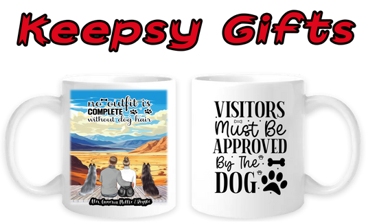 Couple & Two Dogs 11oz Personalised Mugs