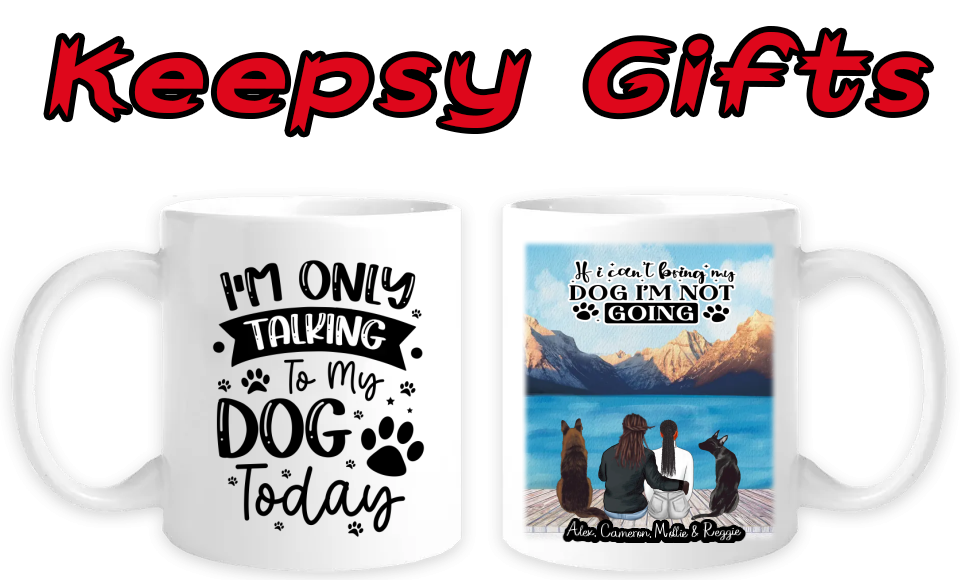 Couple & Two Dogs 11oz Personalised Mugs Left-Side Quote