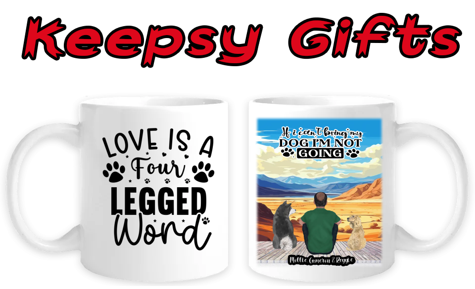 Mam & Two Dogs 11oz Personalised Mugs - Left-Side Quote