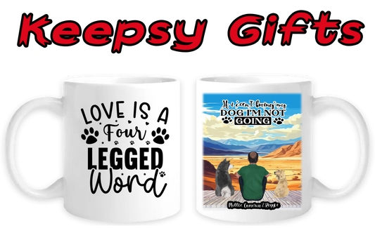 Mam & Two Dogs 11oz Personalised Mugs - Left-Side Quote
