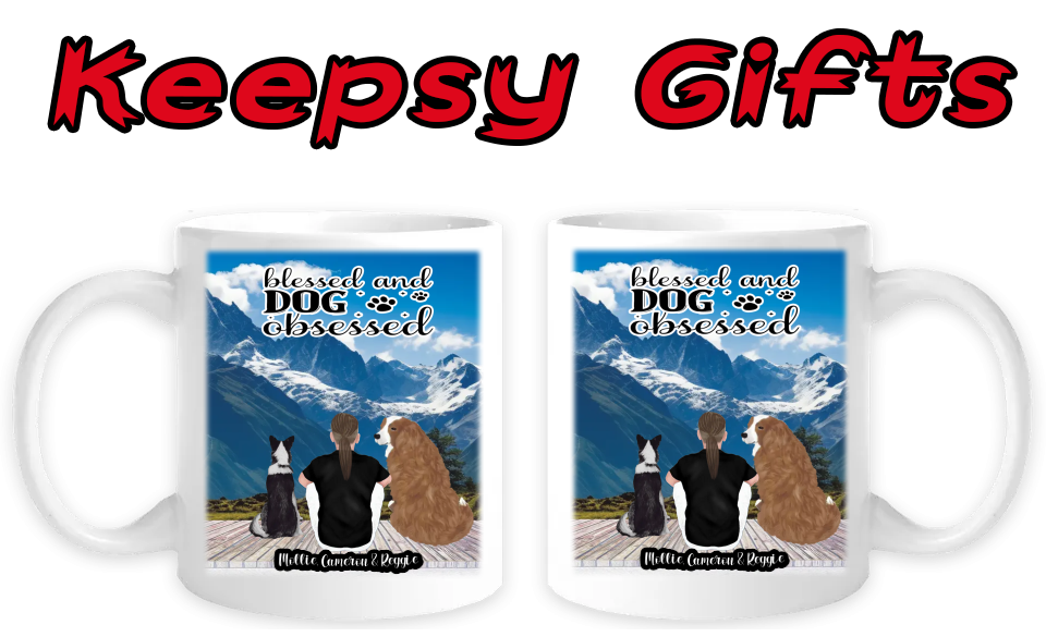 Man & Two Dogs 11oz Personalised Mugs