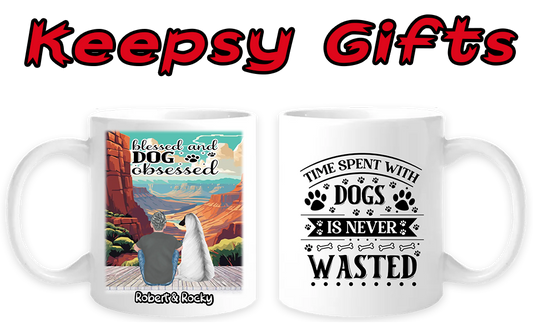 Man & Up To Four Dogs 11oz Personalised Mugs - Right-Side Quote