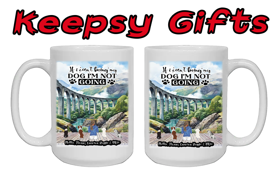 Woman & Up To Four Dogs 15oz Personalised Mugs
